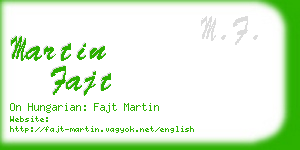 martin fajt business card